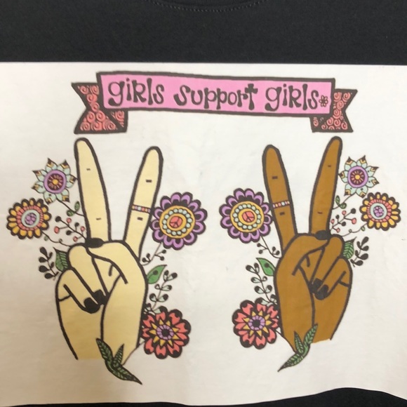 Girls Support Girls T-Shirts Crew Short Sleeves - Picture 4 of 6